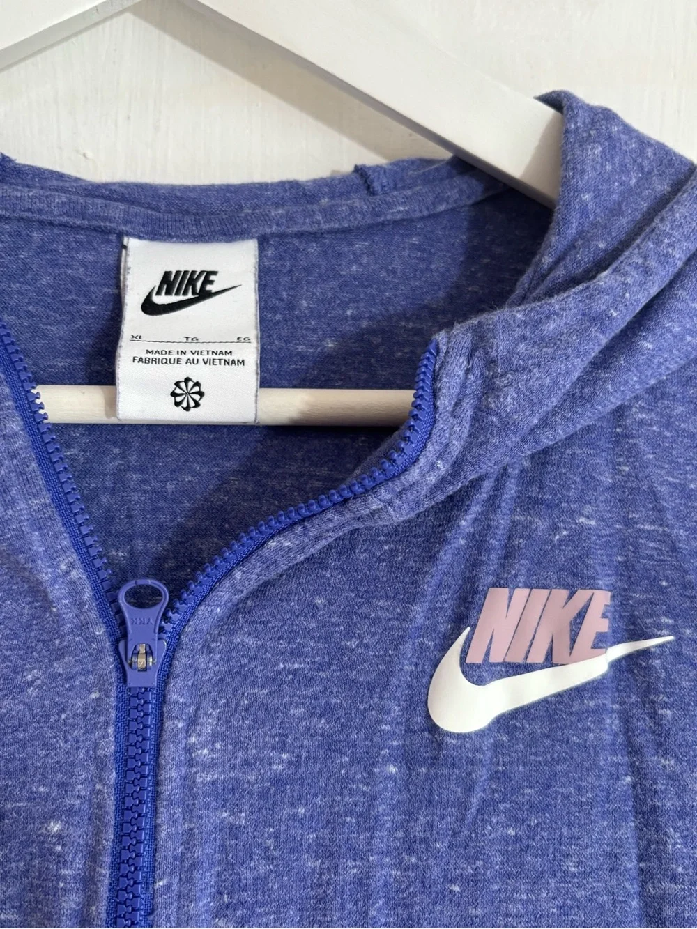 Nike Girls' Heathered Violet Zip Hoodie